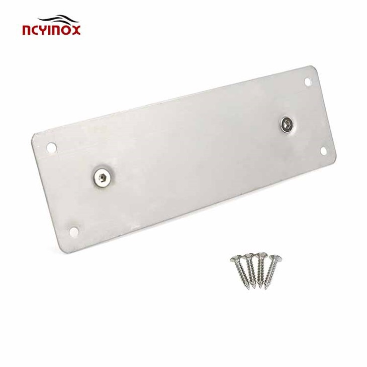 Stainless Steel Exterior Glass Door Accessories Warning Door Pull And Push Handle For Supermarket